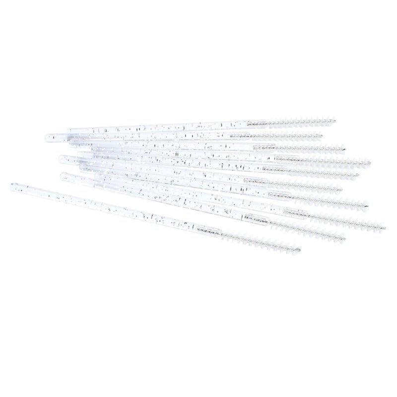 SenRocc Mini Disposable Skinny Mascara Wands 50pcs Micro Eyelash Brush Small Silver Makeup Brush Applicators Eyebrow Spoolies (Skinny-C-Silver-50) - Image 4